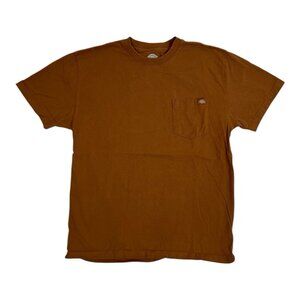 Dickies Pocket T-Shirt Size Large Duck Brown Work Wear Short Sleeve